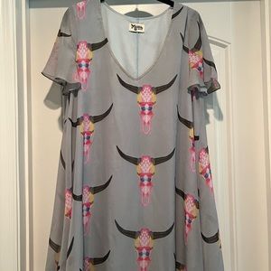 Show Me Your Mumu dress. RARE FIND BULL PRINT! Size Medium.